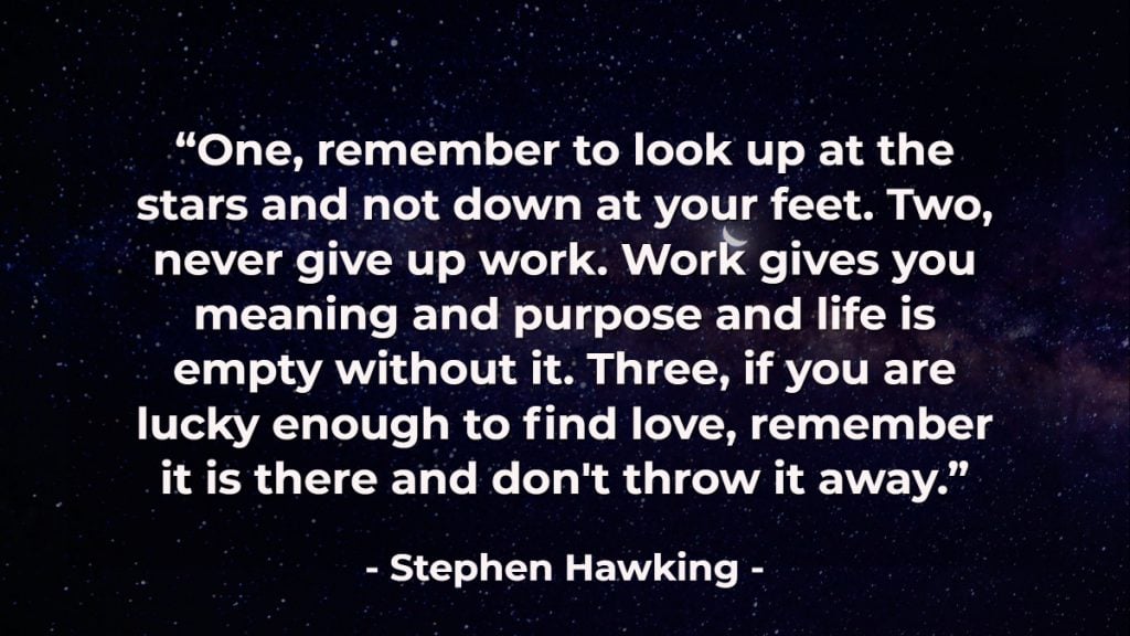Ĉi tiuj 15 citaĵoj de Stephen Hawking krevos vian menson