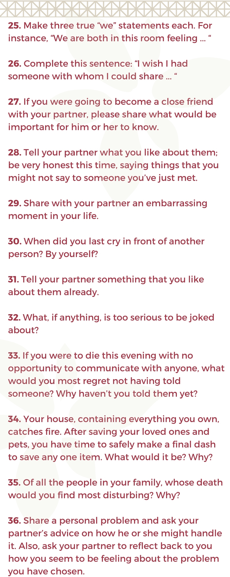 As 36 perguntas que farão com que se apaixone por qualquer pessoa